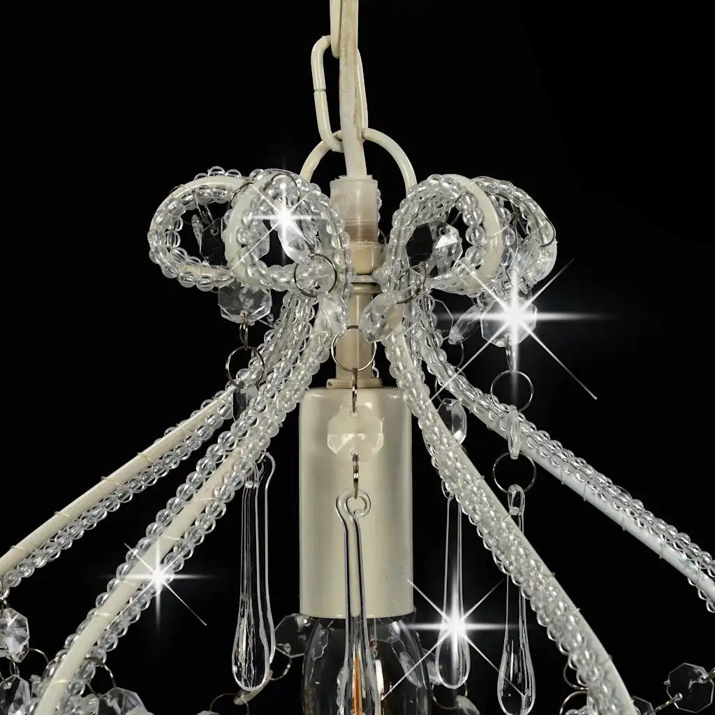 Lampadario con Perle Bianco Rotondo E14 CFW1310015