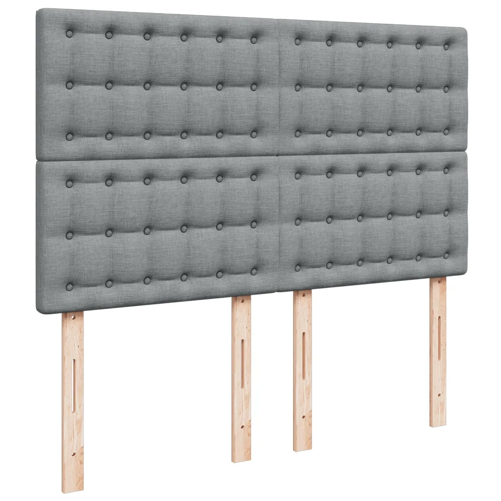 Giroletto a Molle con Materasso Grigio Chiaro 140x200cm Tessuto 3290525