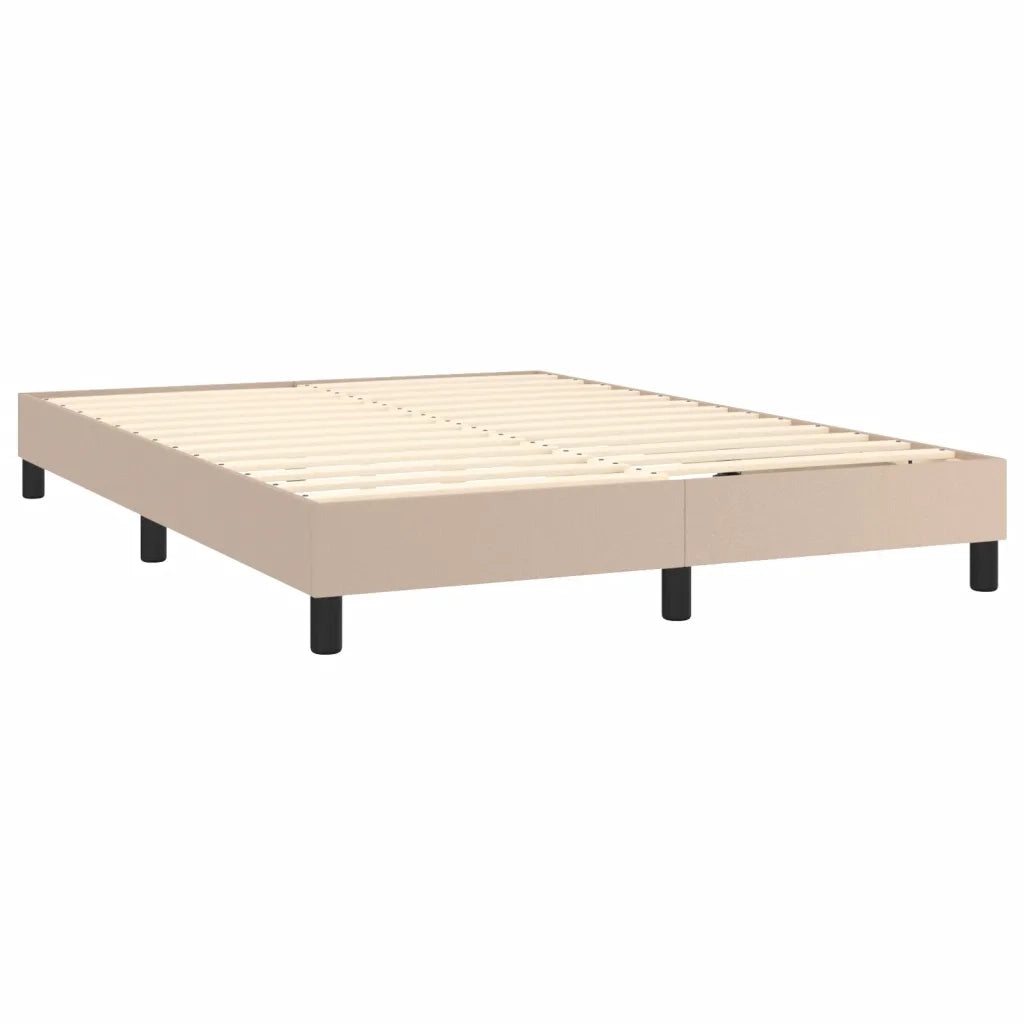 Giroletto a Molle con Materasso Cappuccino 140x190cm Similpelle 3130660