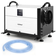 Deumidificatore industriale con tubo di drenaggio e sbrinamento automatico, Deumidificatore per spazi ristetti Bianco-Condizionatori aria