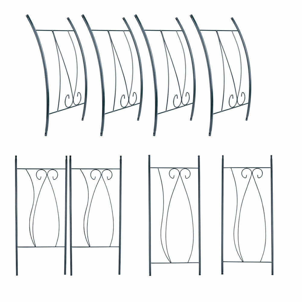Arco da Giardino per Rose Piante Rampicanti Decorazione in Metallo Altezza 233cm