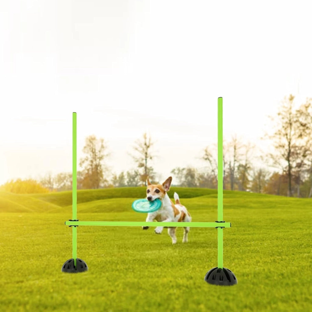 FIVMEN Agility Hostens, set di barre per allenamento e slalom, per hobby, cavallo, ostacoli per rimbalzo, dribbling e agilità, verde