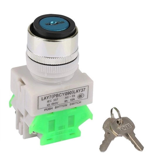 Sostituto di Interruttore 3 Posizioni - Interruttore di Sicurezza con Blocco - Alta Qualità Polimero - 220 V - Interruttore Rotativo 22 mm - Adatto per Applicazioni di Casa e Ufficio - Codice Prodotto: [Codice Prodotto] - Numero Modello: [Numero Modello]