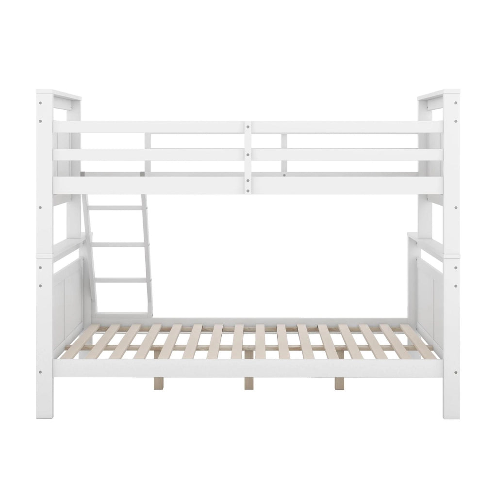 Letto a castello 90/140x200 cm bianco in pino e MDF, trasformabile in 2 letti