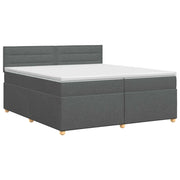 Letto box spring con materasso Grigio Scuro 200 x 200 cm 3451029