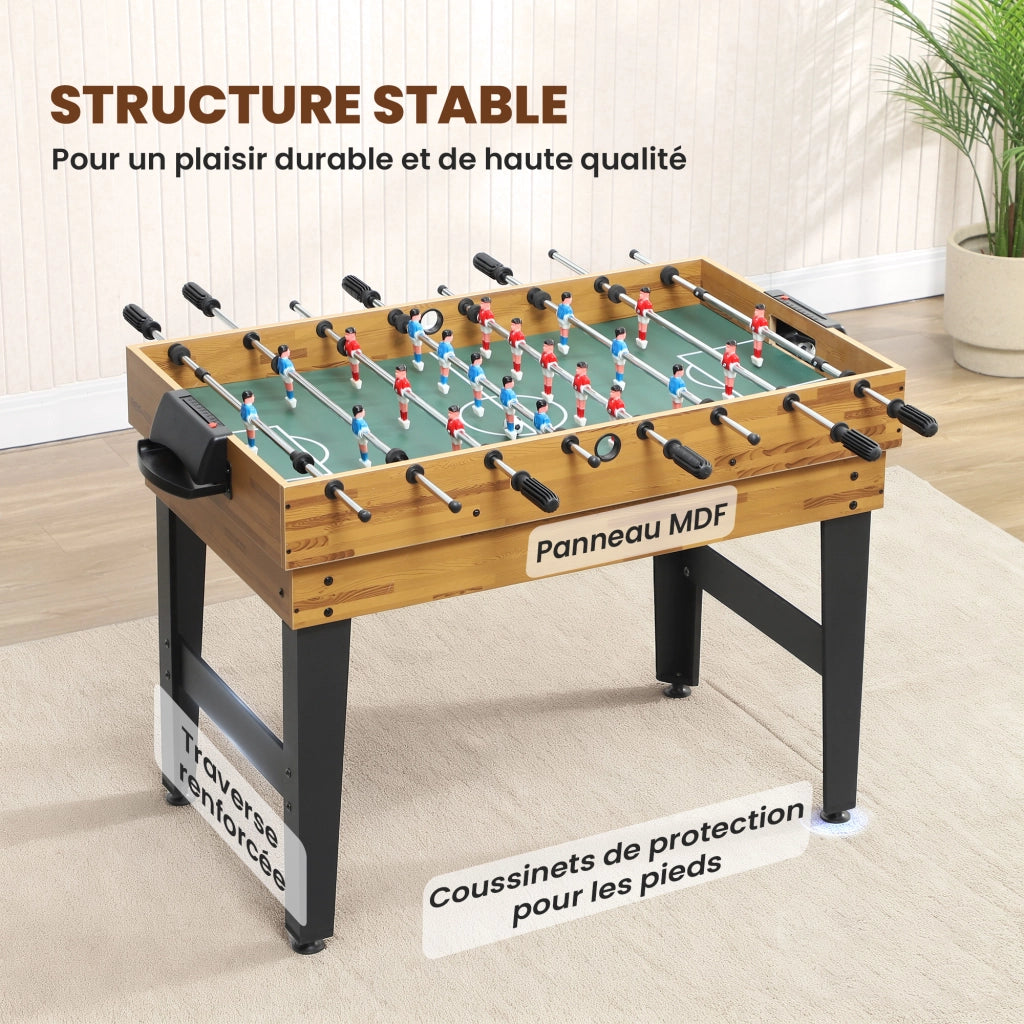 Tavolo multigioco 13 in 1 calcetto biliardo ping-pong ¨C Xylo ¨C 121x109x80cm noce chiaro