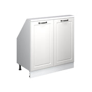 Mobile sottotetto Rion Bianco rustico/Bianco con 2 porte Vicco
