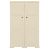 Armadietto in Plastica 79x43x125 cm Effetto Legno Bianco cod mxl 47862