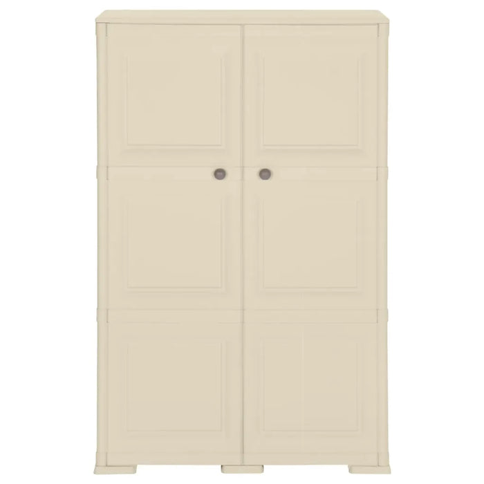 Armadietto in Plastica 79x43x125 cm Effetto Legno Bianco cod mxl 47862