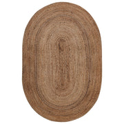 Tappeto Beige di Juta intreccio naturale riscaldamento a pavimento 100 x 150 cm