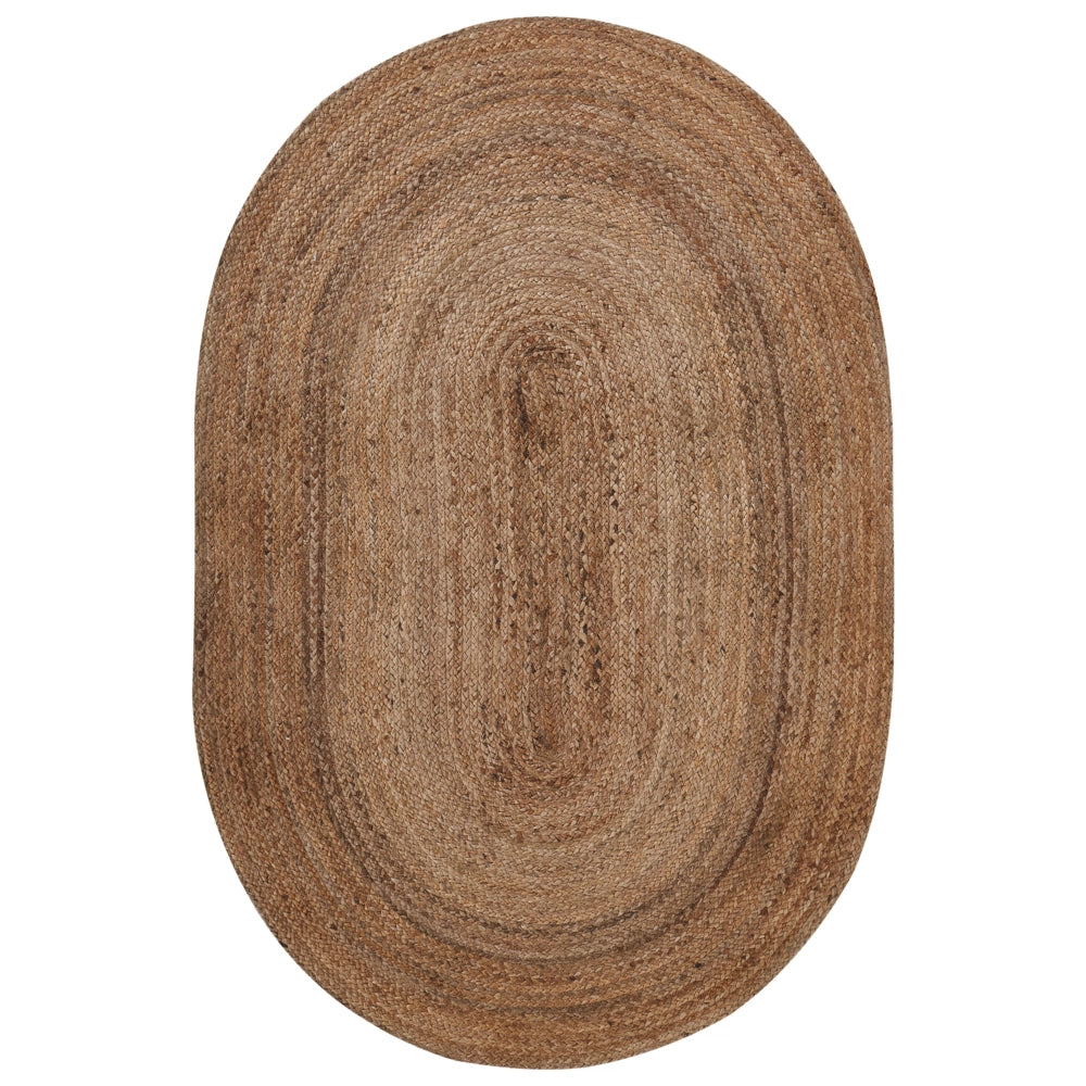 Tappeto Beige di Juta intreccio naturale riscaldamento a pavimento 100 x 150 cm