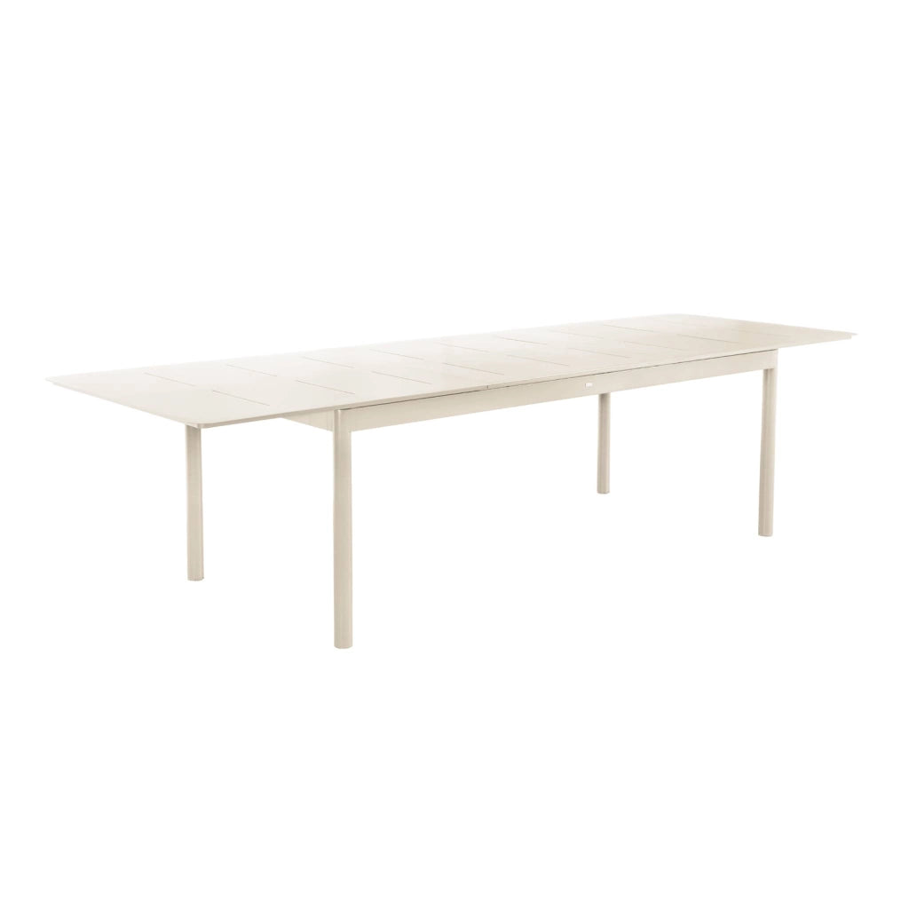 Tavolo da giardino allungabile in alluminio, 8 posti, beige