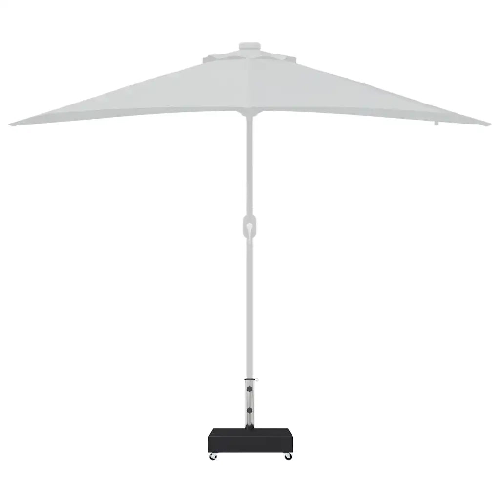 Base per ombrellone-Supporto per ombrellone Nera 45x25x8,3 cm in Granito