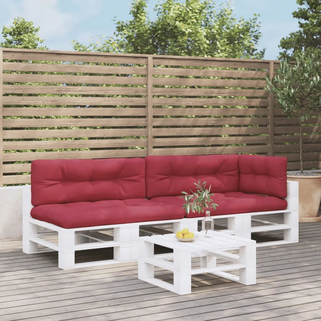 Cuscini per Pallet 5 pz Rosso Vino in Tessuto 3217140