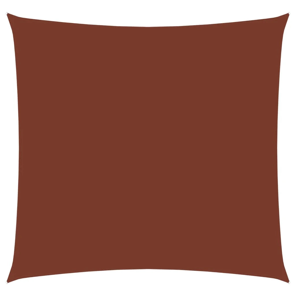 Vela ombreggiante/ombrellone quadrato 5 x 5 m in tessuto oxford terracotta 02_0009521