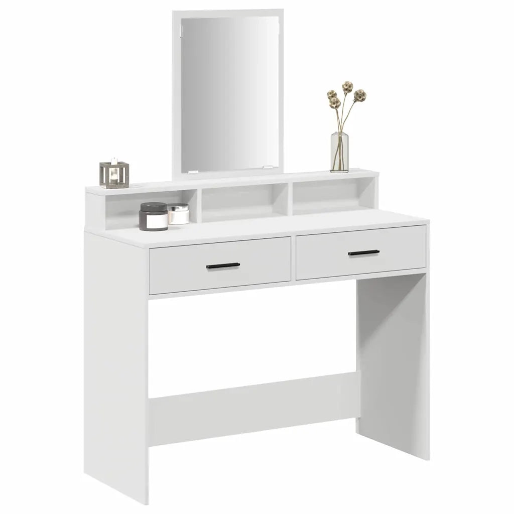 Toeletta | Tavolo da Trucco Bianco 100 x 41 x 140 cm Legno multistrato