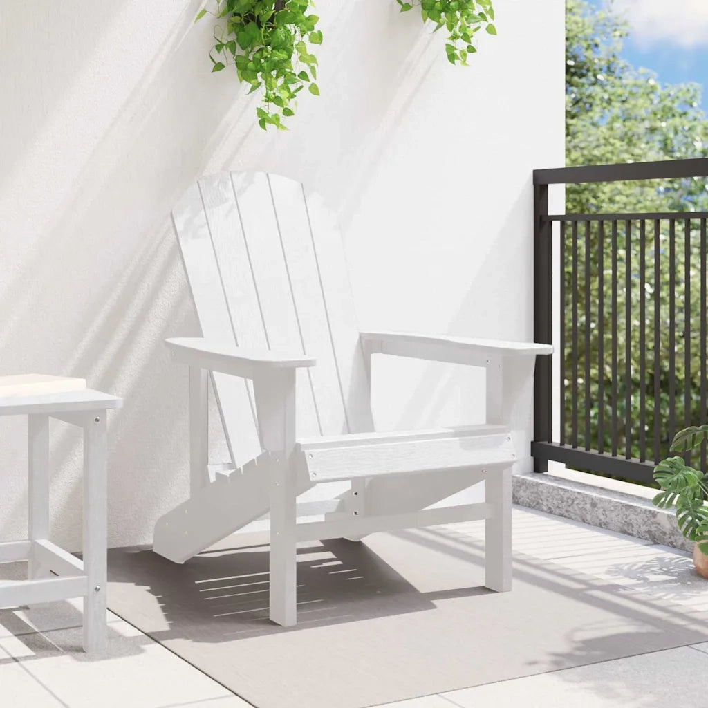 vidaXL Sedia Adirondack Bianco 74 x 82 x 92cm Plastica