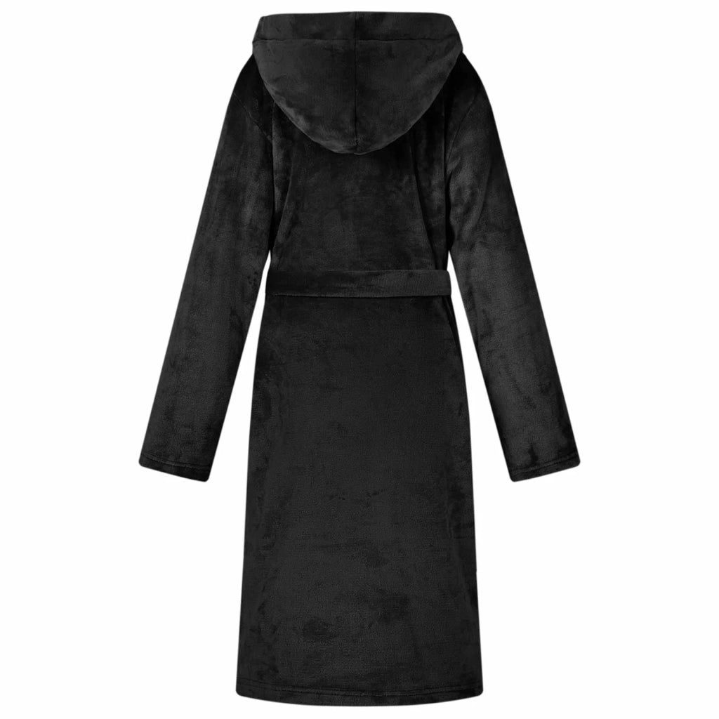 Accappatoio con Cappuccio Nero m Flanella CFW3563307