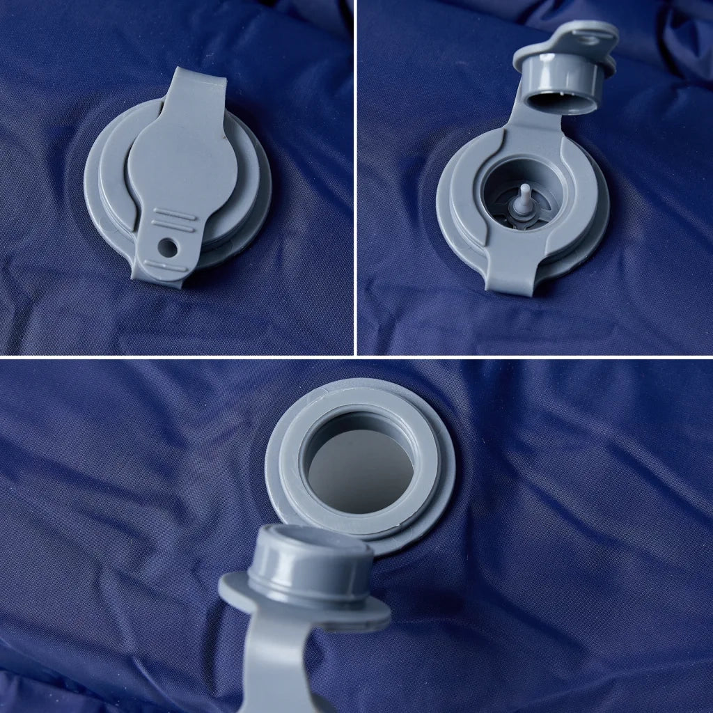 Materasso Campeggio Autogonfiabile Cuscini 1 Persona Blu Marino 4007107