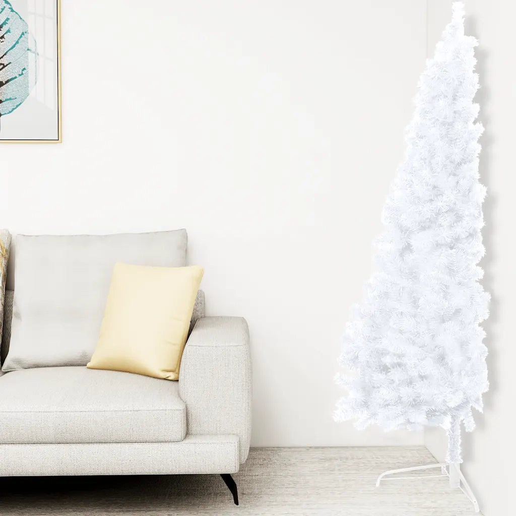 Set Albero Natale Artificiale a MetÃ  LED Palline Bianco 240cm  cod mxl 26158