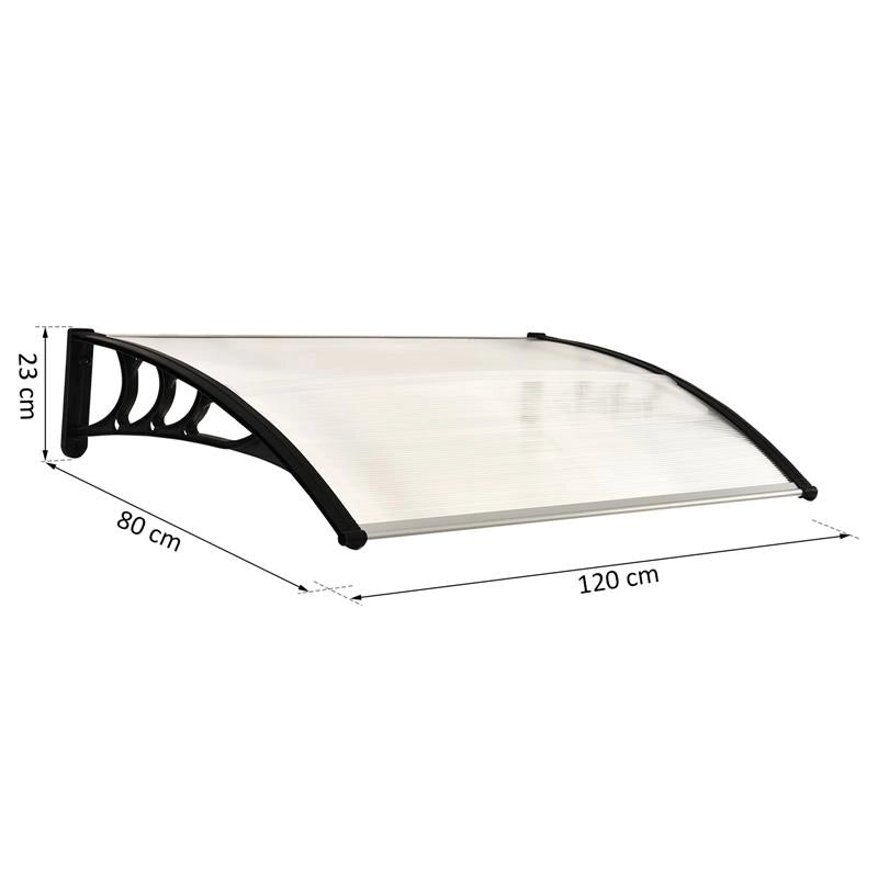 PENSILINA TETTOIA IMPERMEABILE E ANTI-UV IN POLICARBONATO 80 X 100 X 23 CM