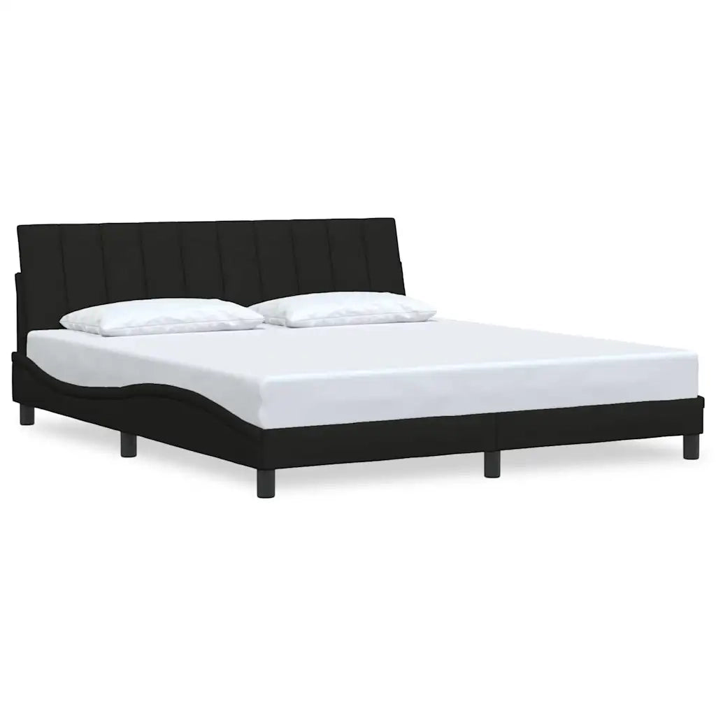 Giroletto senza Materasso Hanko Nero 180x200 cm in Tessuto