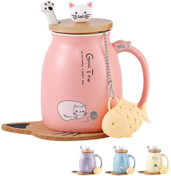 Tazza Caffè Ceramica - 380Ml - Rosa