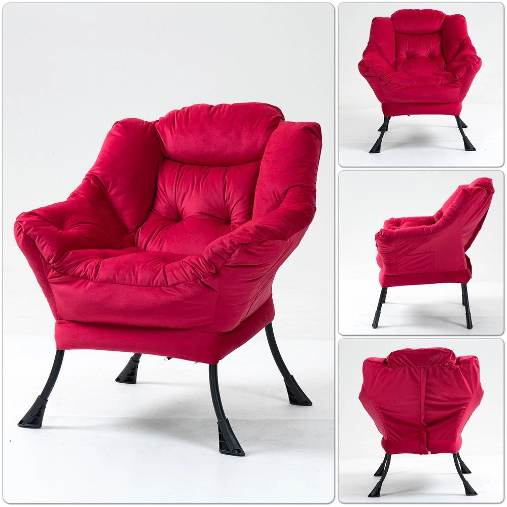 Poltrona Relax con Struttura in Metallo e Tasca Laterale ¨C MINIMAL ¨C Stile Moderno