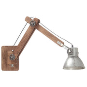 Lampada da Parete Stile Industriale Argento Rotonda E27 320575