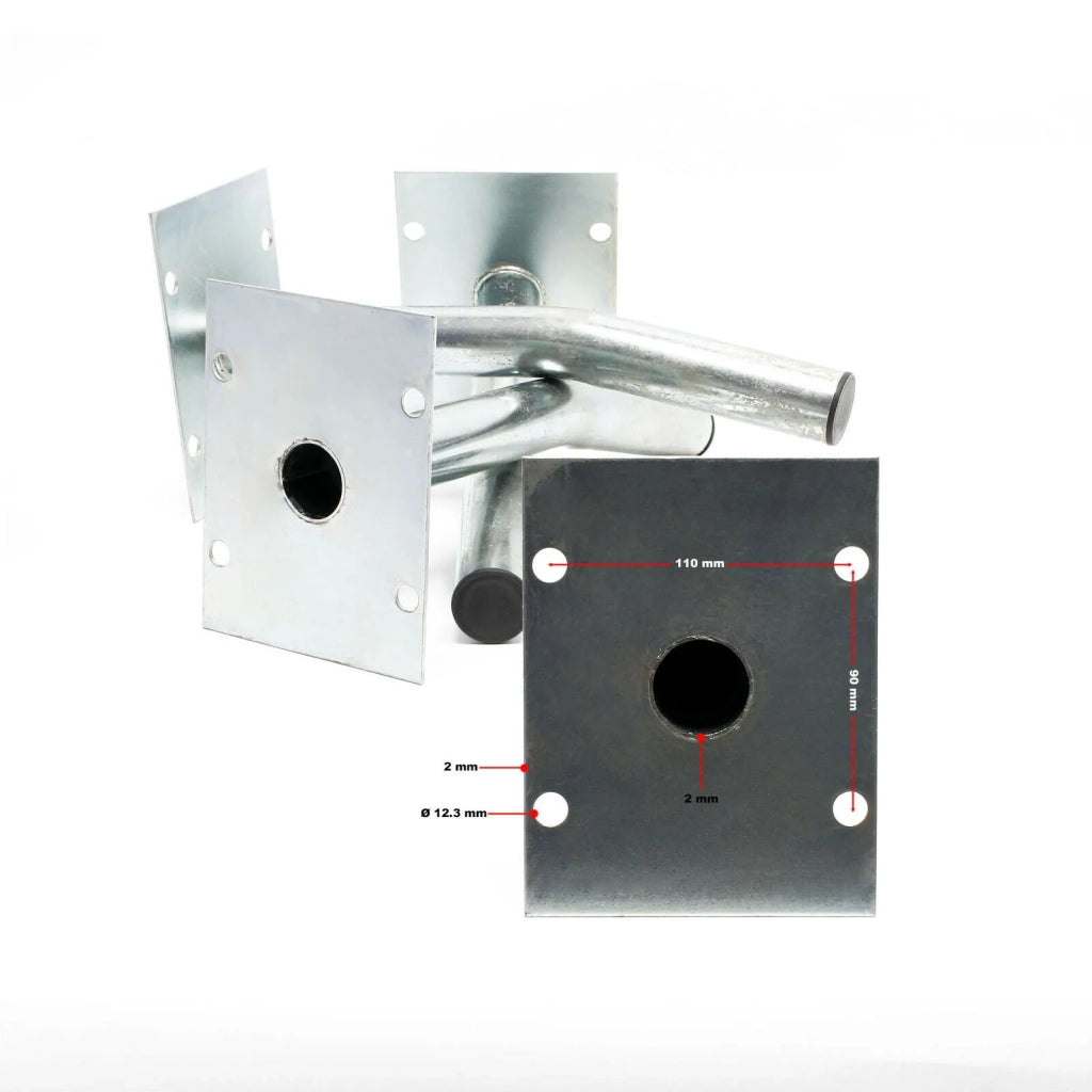 Porta-pneumatici a 4 ruote da parete con gancio per cerchioni per garage/cantina 16_0002910