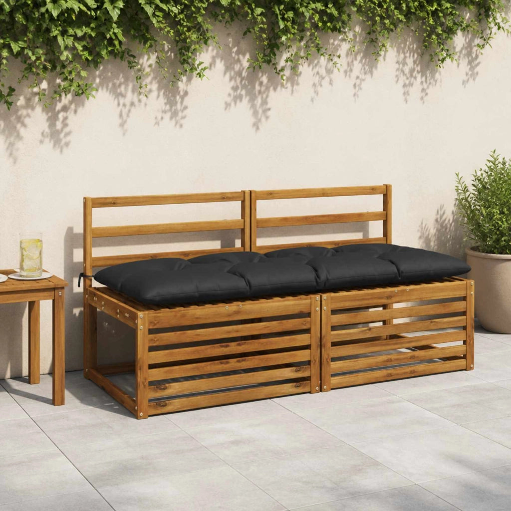 Cuscini per Panchina a 2 Pezzi VIANEN 100% Poliestere Blu Scuro 952835