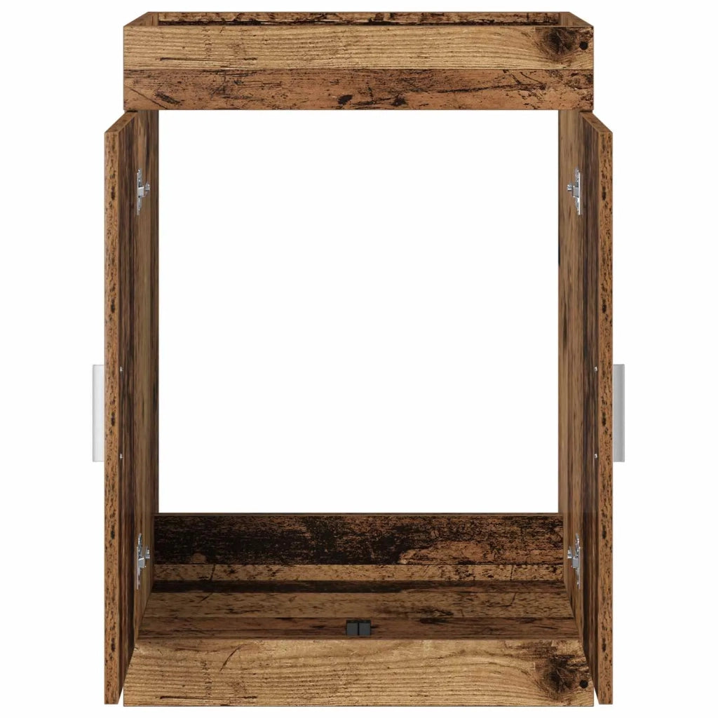 Mobiletto da Bagno Sotto Lavabo Legno antico 890694