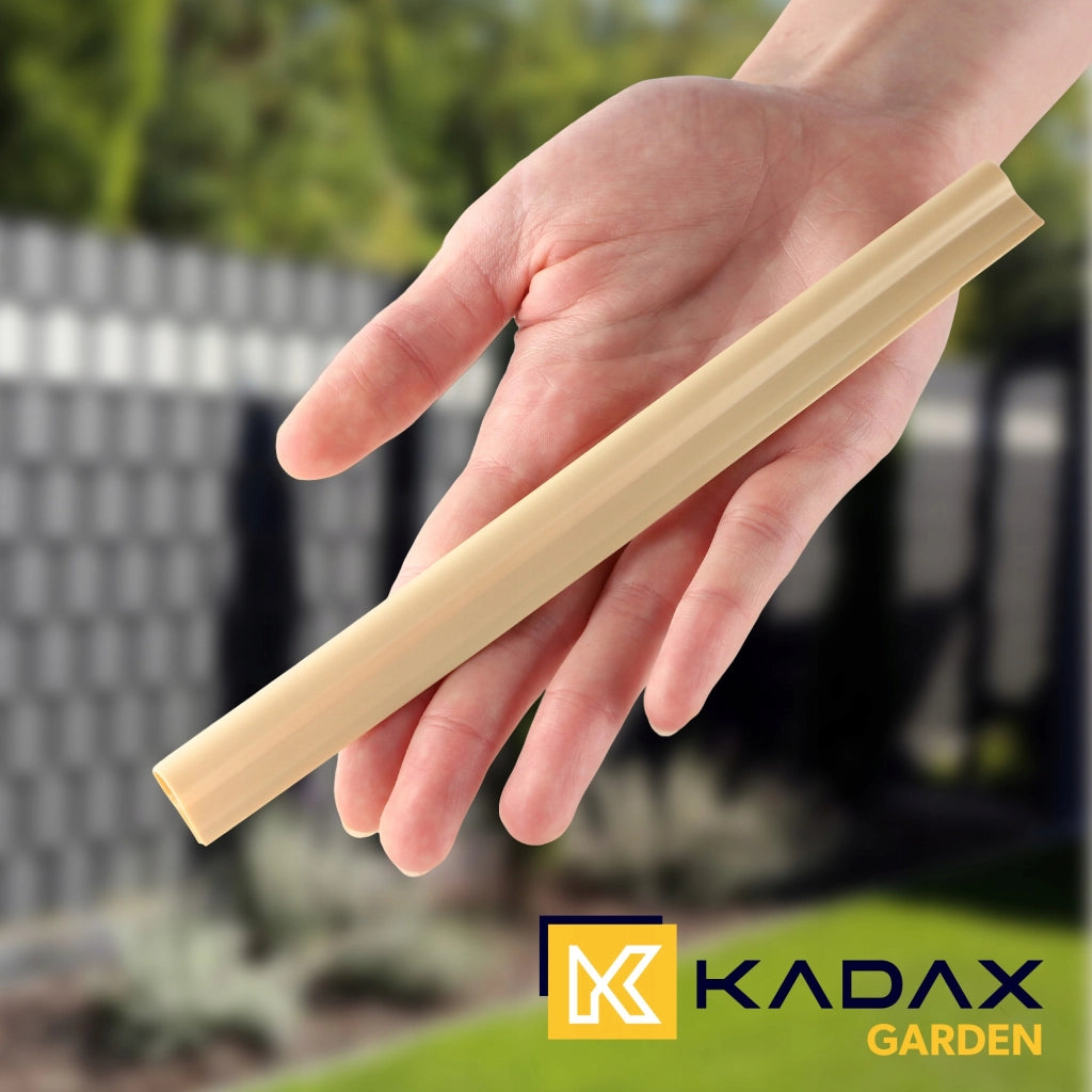 Clip KADAX da 19 cm per nastro per recinzione, ganci per nastro per recinzione, colore crema, 2 pezzi