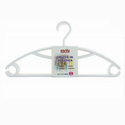 Trade Shop - Set 5pz Grucce Stampelle Appendiabiti In Plastica Bianca Vestiti Pantaloni 87683 -