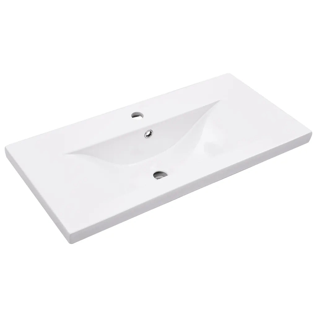 Telaio per Lavabo da Bagno con Lavabo Integrato Nero in Ferro CFW1568625