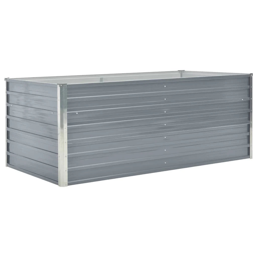 Fioriera 160 x 80 x 45 cm acciaio zincato grigio 02_0000793