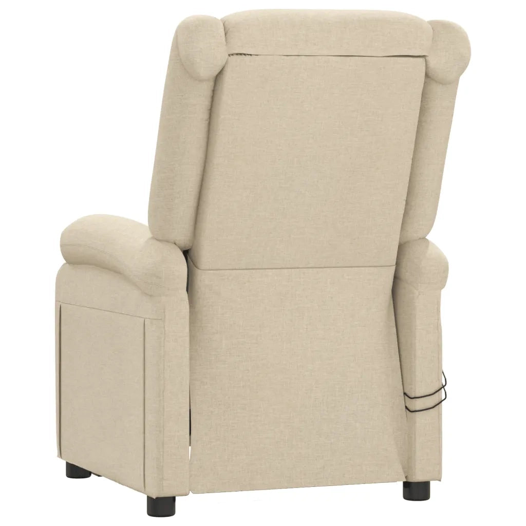 Poltrona Massaggiante Elettrica Crema in Tessuto 3073730