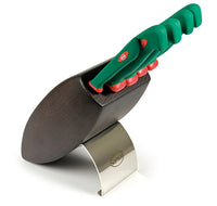 Ceppo in Wenghè 5 Coltelli Manico Antiscivolo Sanelli Ala Premana Verde/Rosso