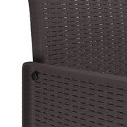 Sedie da Giardino con Cuscini 4 pcs Marrone Polyrattan