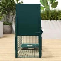 Gabbia Trappola per Animali Piccoli con Una Porta e Maniglia, 80x25x30 cm, Verde Scuro