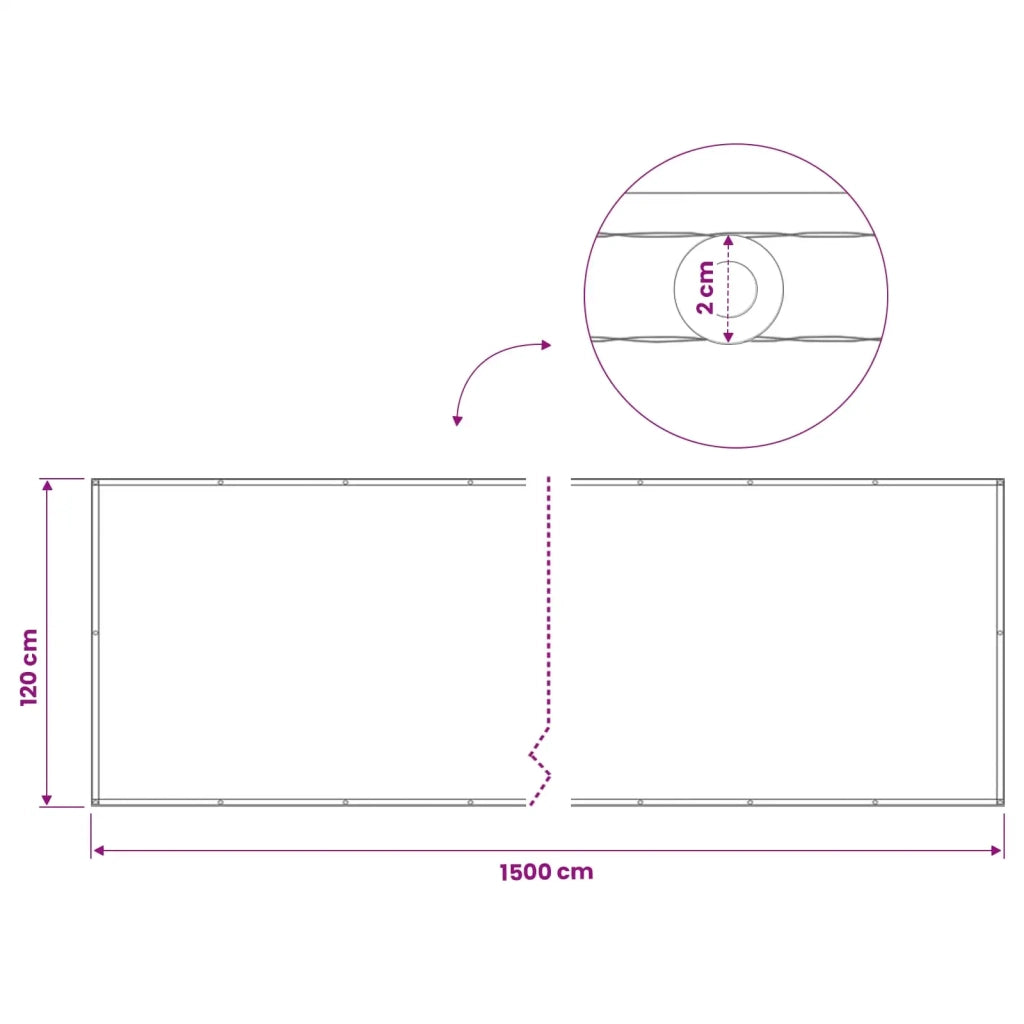 Schermo di Privacy per Balcone 1,2 x 15 m 42036762