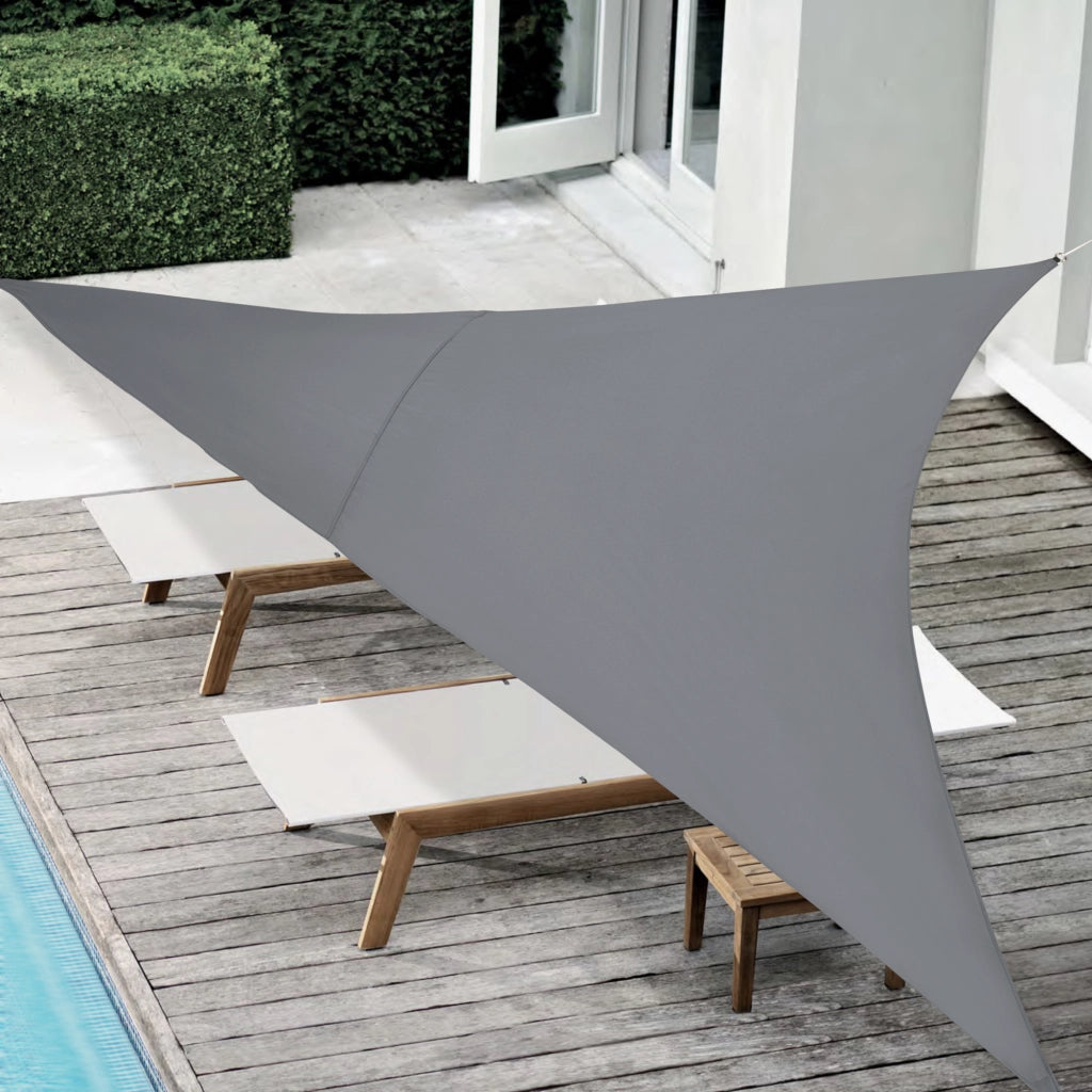 Vela Ombreggiante Patras Tenda Parasole Triangolare 400x400x400 cm Grigio Scuro [en.casa]