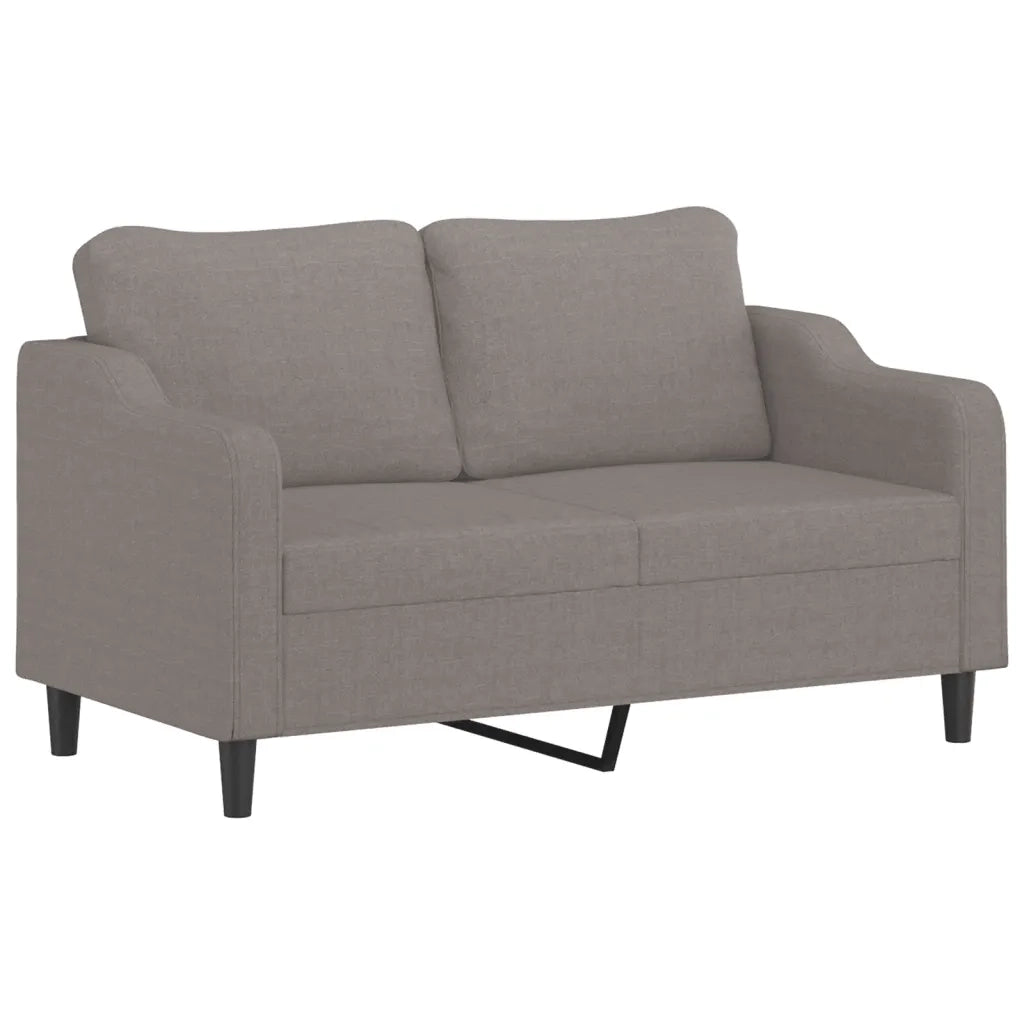 Set Divani 2 pz con Cuscini Tortora in Tessuto