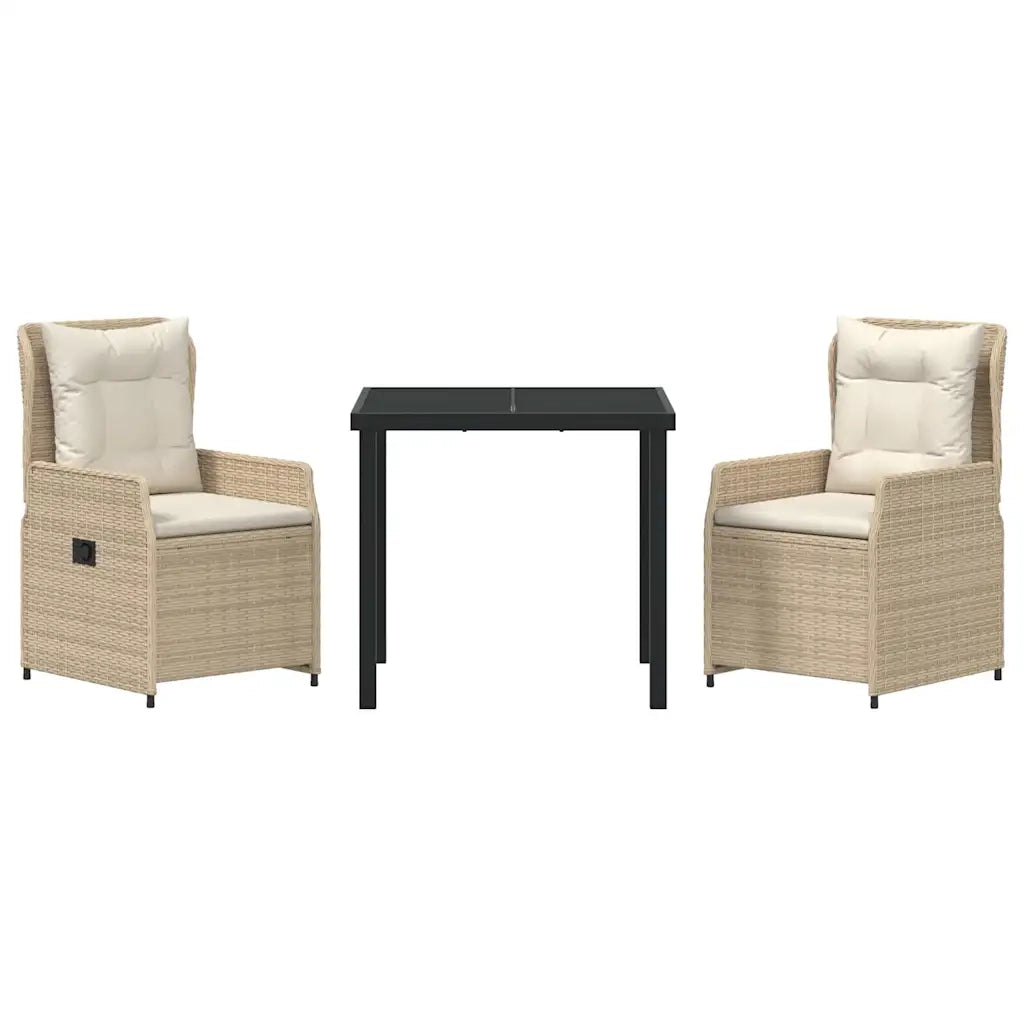 Set da Pranzo per Giardino 3 pcs Beige e Grigio Chiaro 3380967