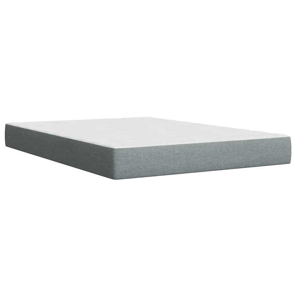 Giroletto a Molle con Materasso Grigio Chiaro 160x200cm Tessuto