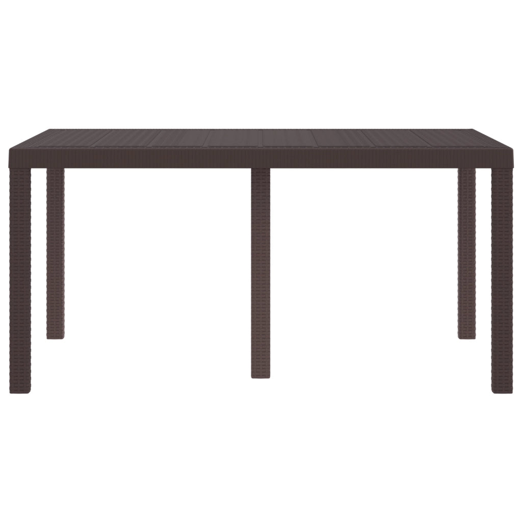 Mesa da Giardino Marrone 150x100x73 cm in Polirattan