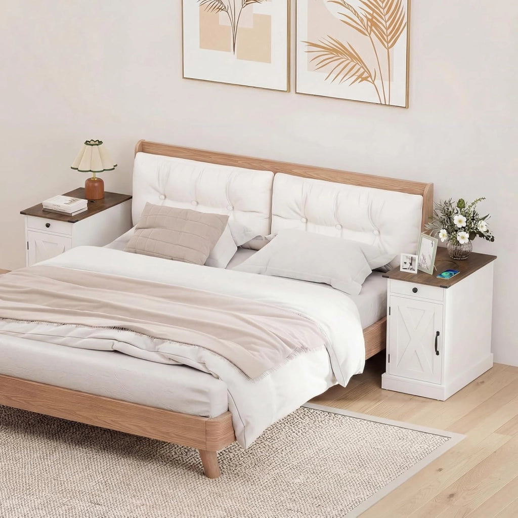 Tavolino da Salotto, Tavolino con Stazione di Ricarica, Coperchio a Ribalta, Cassetto, Vassoio Rimovibile e Armadio, Mobile Versatile in Legno da Letto e Divano (Bianco)