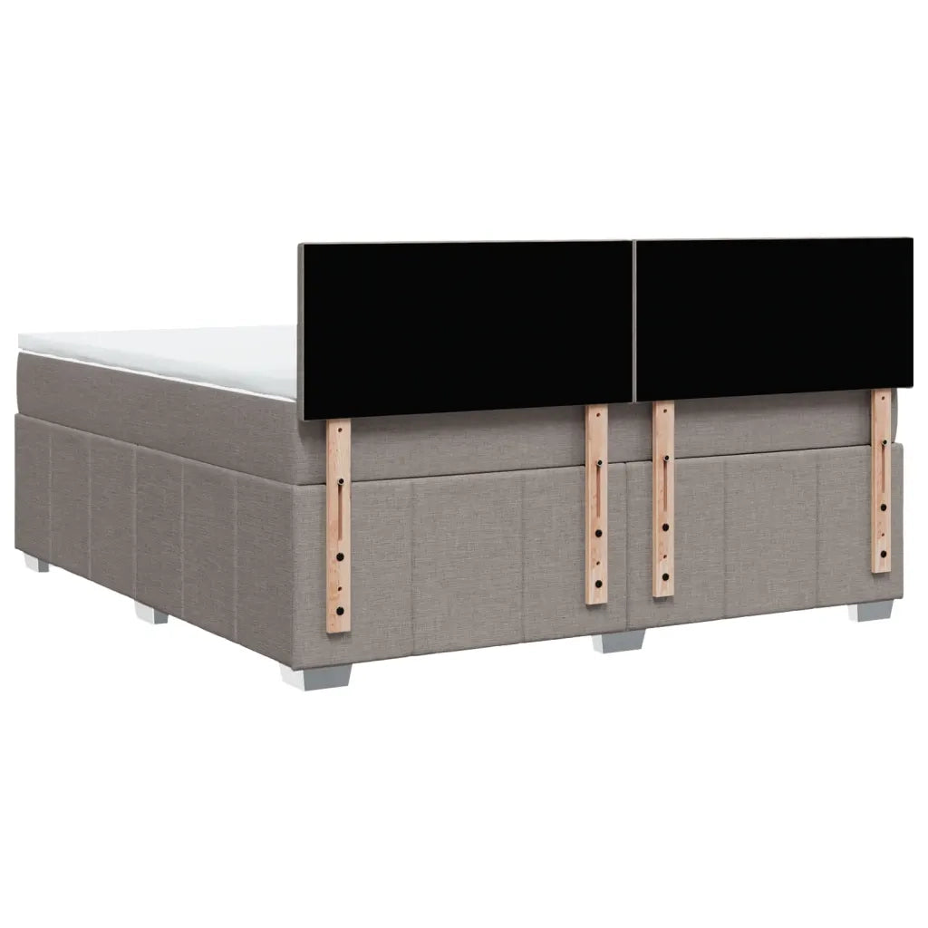 Giroletto a Molle con Materasso Tortora 180x200 cm in Tessuto
