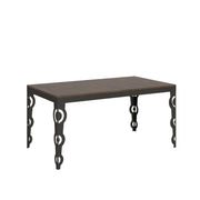 Tavolo allungabile 90x160/420 cm Karamay Evolution telaio Antracite - Noce