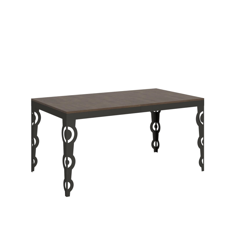 Tavolo allungabile 90x160/420 cm Karamay Evolution telaio Antracite - Noce
